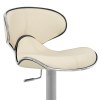 Deluxe Duo Leather Brushed Stool Cream
