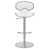 Deluxe Duo Leather Brushed Stool White