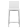 Leah Brushed Real Leather Stool White