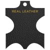 Lush Real Leather Chrome Stool Black