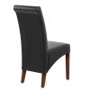 Carlo Walnut Chair Black Leather