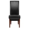 Carlo Walnut Chair Black Leather