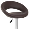 Padded Crescent Bar Stool Brown