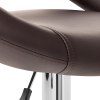 Padded Crescent Bar Stool Brown