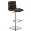 Lush Real Leather Brushed Stool Brown