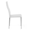 Faith Brushed Chair White Faux Leather