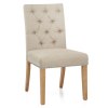 Barrington Oak Dining Chair Cream Fabric