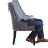 Ascot Dining Chair Charcoal Fabric