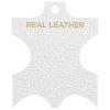 Lush Real Leather Brushed Stool White