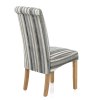 Roma Oak Dining Chair Cambridge Stripe