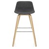 Reef Wooden Stool Charcoal Fabric