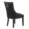 Ascot Dining Chair Black Leather