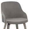 Fusion Wooden Chair Grey Velvet