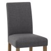Chicago Oak Chair Charcoal Fabric
