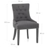 Etienne Dining Chair Charcoal Fabric