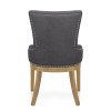Knightsbridge Oak Chair Charcoal Fabric