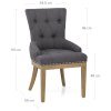 Knightsbridge Oak Chair Charcoal Fabric