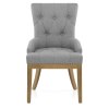 Knightsbridge Oak Chair Grey Fabric