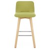 Tide Wooden Stool Green Fabric