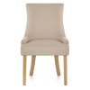 Richmond Oak Dining Chair Beige Fabric