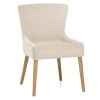 City Oak Chair Cream Velvet