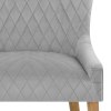 City Oak Chair Grey Velvet