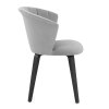 Scroll Dining Chair Grey Velvet