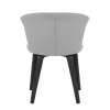 Scroll Dining Chair Grey Velvet