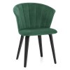 Scroll Dining Chair Green Velvet