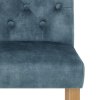 Banbury Oak Dining Chair Blue Velvet
