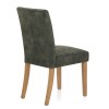 Banbury Oak Dining Chair Green Velvet