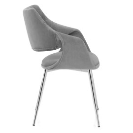 Fairfield Chrome Chair Grey Velvet