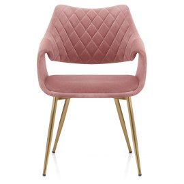 Fairfield Gold Chair Pink Velvet