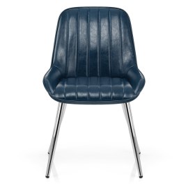 Mustang Chrome  Chair Antique Blue