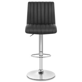 Debut Real Leather Bar Stool Black