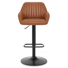 Sol Real Leather Bar Stool Brown