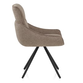 Creed Dining Chair Brown Fabric
