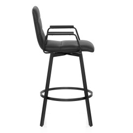 Marco Stool Black Arms & Black Leather