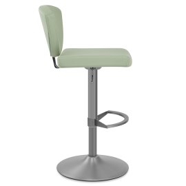 Pearl Real Leather Stool Green