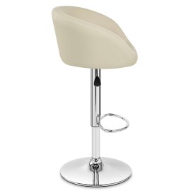 Cream Faux Leather Eclipse Bar Stool