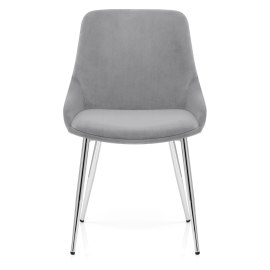 Aston Dining Chair Grey Velvet
