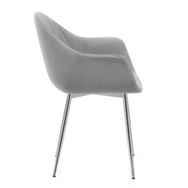 Flare Dining Chair Grey Velvet