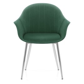 Flare Dining Chair Green Velvet