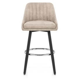 Faux Leather Seat With Legs Bar Stools, Cream Leather Swivel Bar Stools