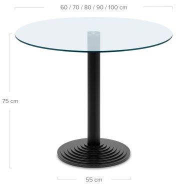 Montpellier Glass Table Dimensions