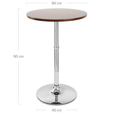Sovereign Round Bar Table Walnut, Bar Round Table