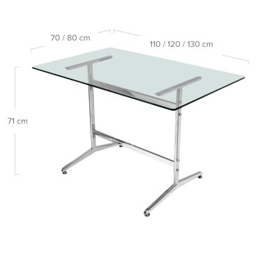 Palermo Glass Table Dimensions