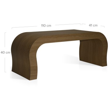 Curved Coffee Table Oak Dimensions