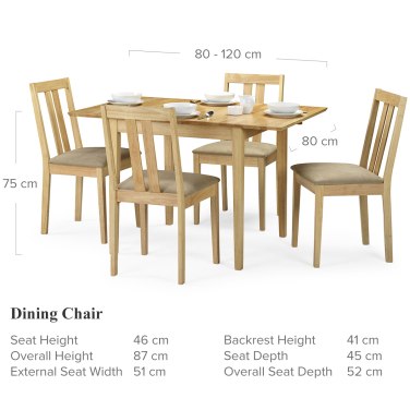 Rufford Dining Set Dimensions
