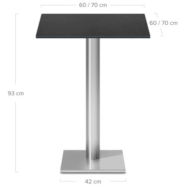 Le Monde Bar Table Granite Dimensions
